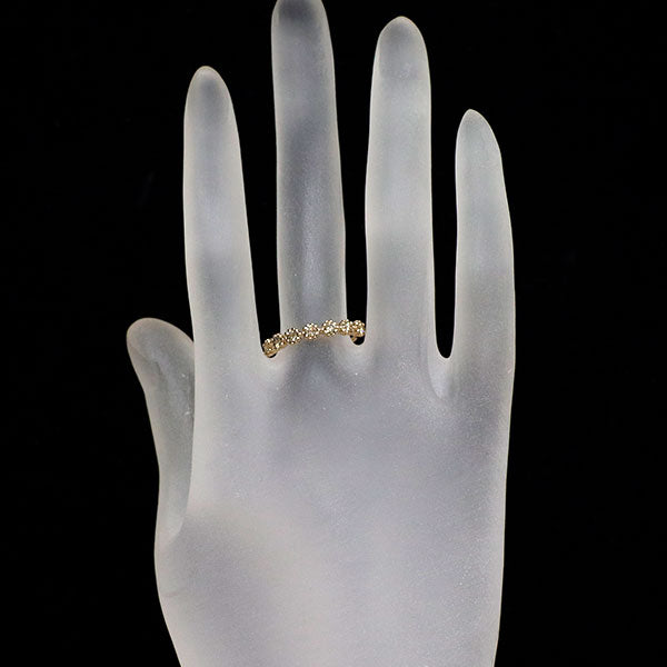カシケイ K18BG ダイヤモンド リング 0.35ct ミル ハーフエタニティ