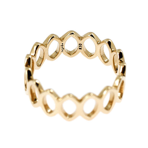 アガット/agete K10YG デザインリング ピンキー — セルビーオンライン