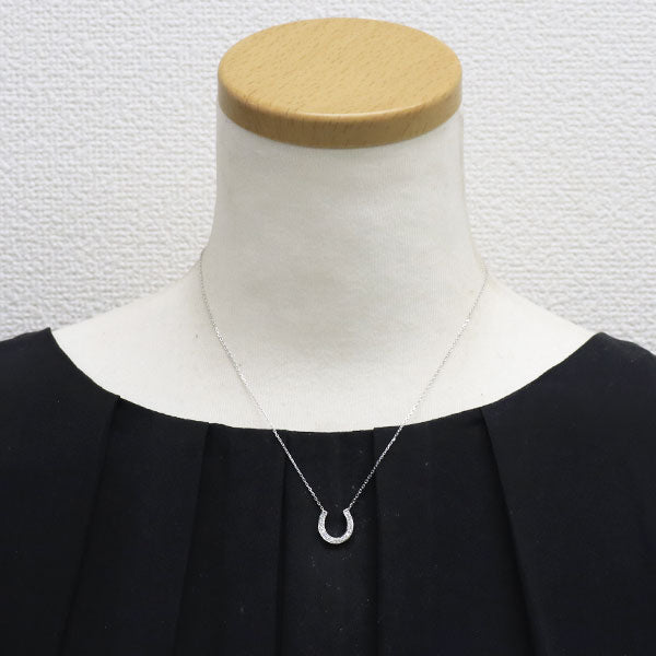ヴァンドーム青山 Pt950/ Pt850 ダイヤモンド ペンダントネックレス 0.14ct 馬蹄 ホースシュー