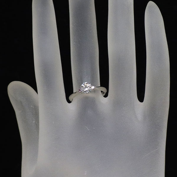 田崎真珠 Pt900 ダイヤモンド リング 0.55ct F VS1 EX PD0.06ct
