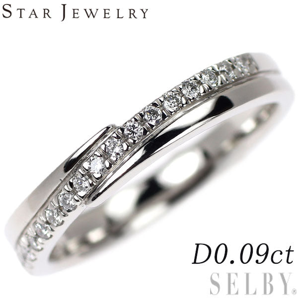 スタージュエリー Pt950 ダイヤモンド リング 0.09ct ダブルハグ