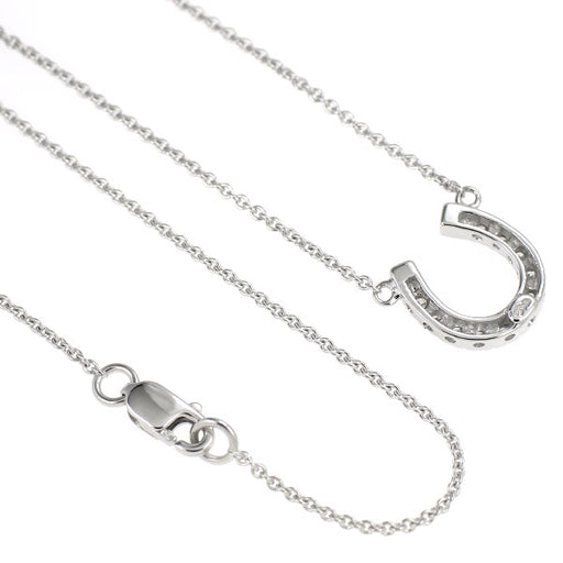 スタージュエリー K18WG ダイヤモンド ペンダントネックレス 馬蹄