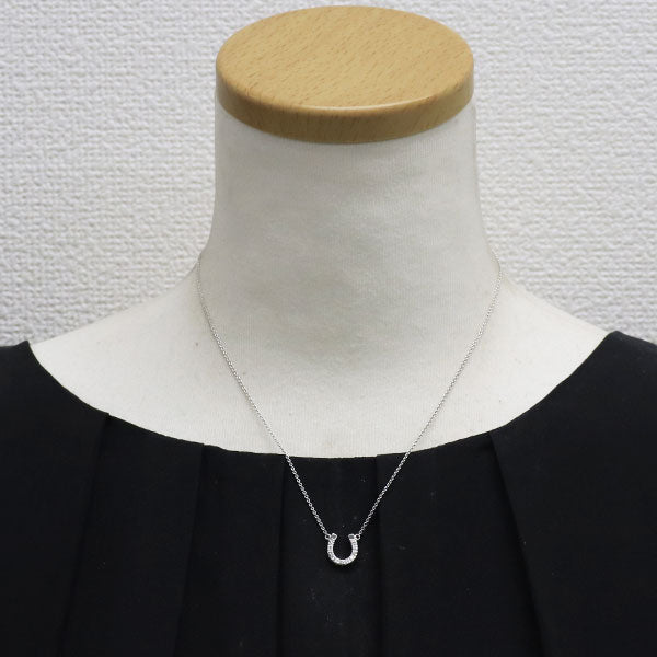 スタージュエリー K18WG ダイヤモンド ペンダントネックレス 馬蹄