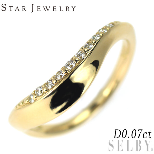 スタージュエリー K18YG ダイヤモンド リング 0.07ct