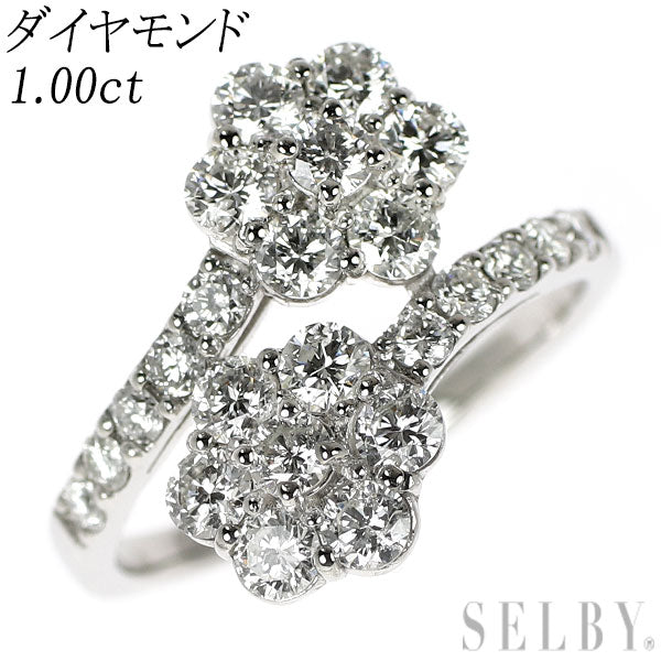 Pt900 ダイヤモンド リング 1.00ct フラワー