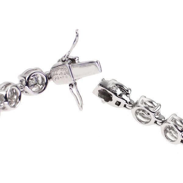 K18WG マーキス/プリンセスカット ダイヤモンド ブレスレット 5.52ct