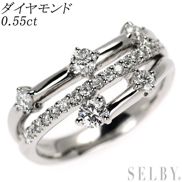 Pt900 ダイヤモンド リング 0.55ct