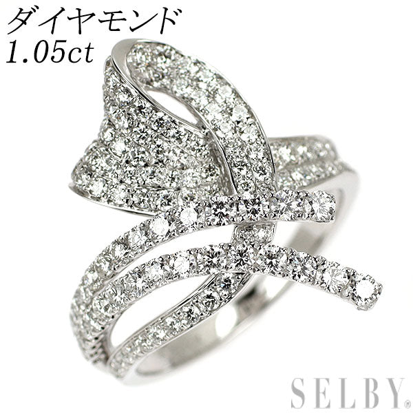 K18WG ダイヤモンド リング 1.05ct