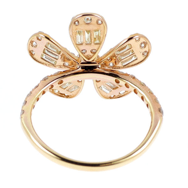 K18YG/PG ダイヤモンド リング 1.00ct フラワー — セルビーオンライン