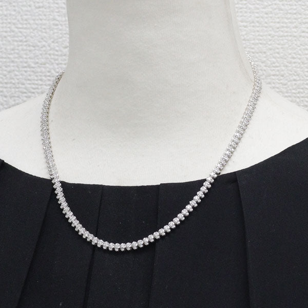 Pt850 ダイヤモンド テニス ネックレス 5.00ct