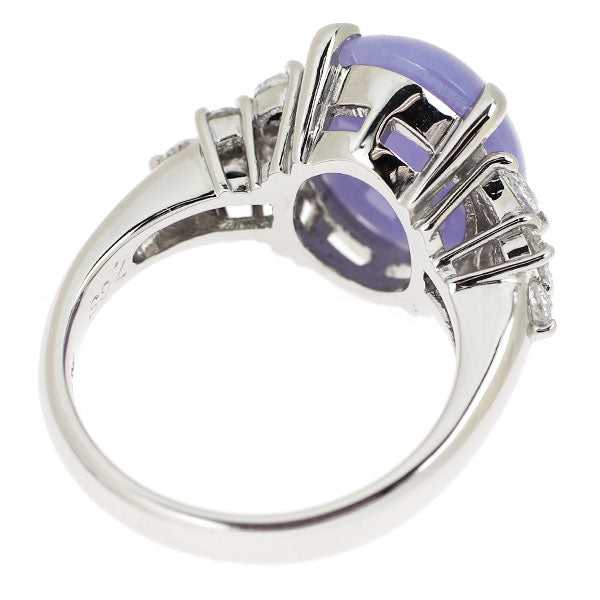 Pt900 ラベンダー翡翠 ダイヤモンド リング 7.65ct D0.64ct