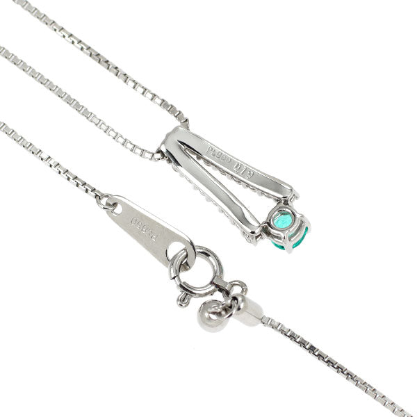 Pt900/ Pt850 パライバトルマリン ダイヤモンド ペンダントネックレス