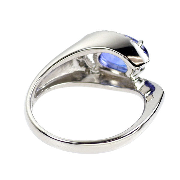 Pt900 タンザナイト ダイヤモンド リング 1.32ct D0.12ct