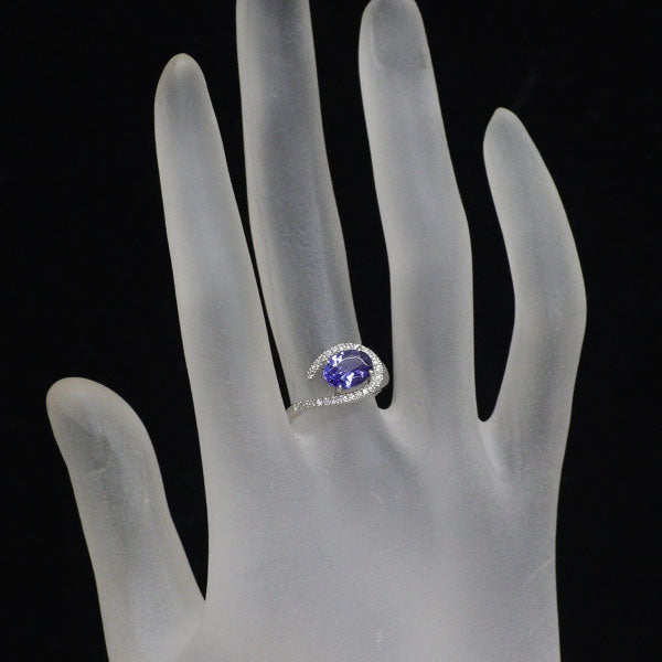 Pt900 タンザナイト ダイヤモンド リング 1.32ct D0.12ct