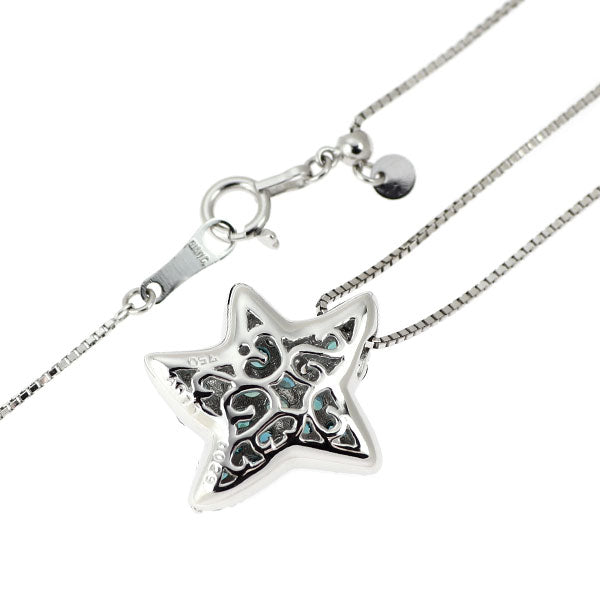 希少 K18WG アレキサンドライト ダイヤモンド ペンダントネックレス 0.75ct D0.29ct スター