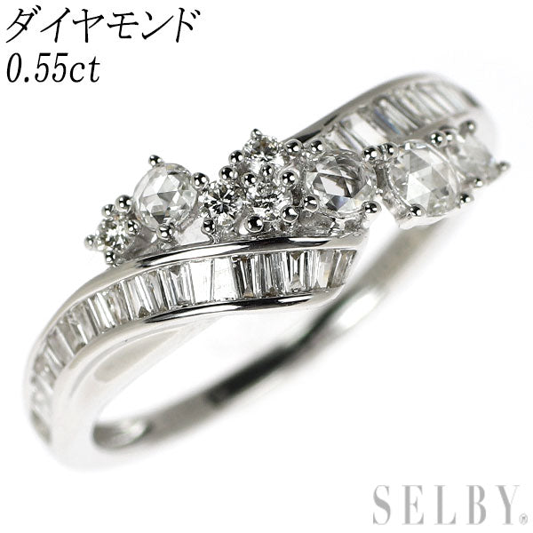 K18WG ダイヤモンド リング 0.55ct