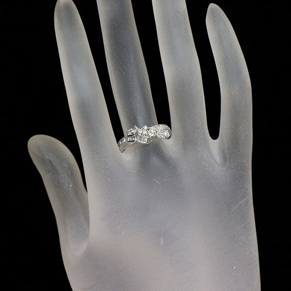 K18WG ダイヤモンド リング 0.55ct