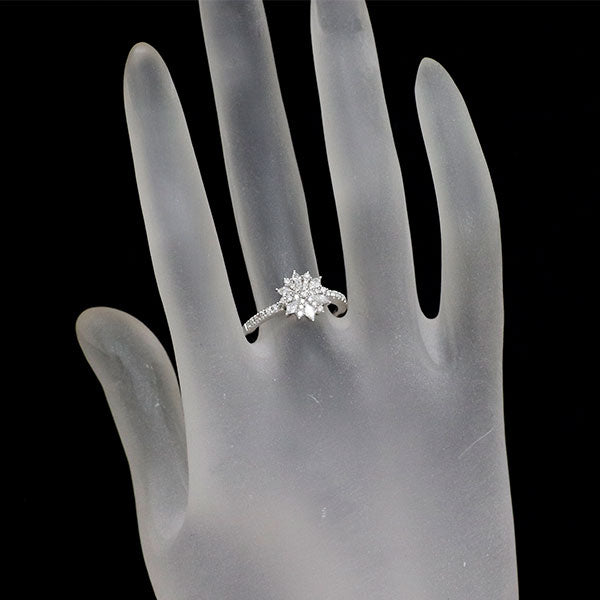 K18WG ダイヤモンド リング 0.50ct