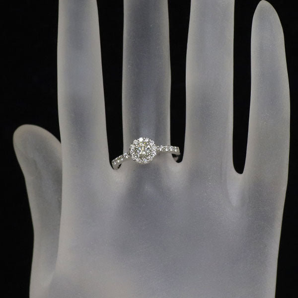 Pt900 ダイヤモンド リング 0.33ct D0.27ct