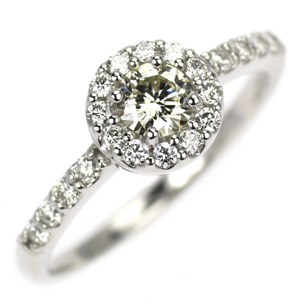 Pt900 ダイヤモンド リング 0.33ct D0.27ct