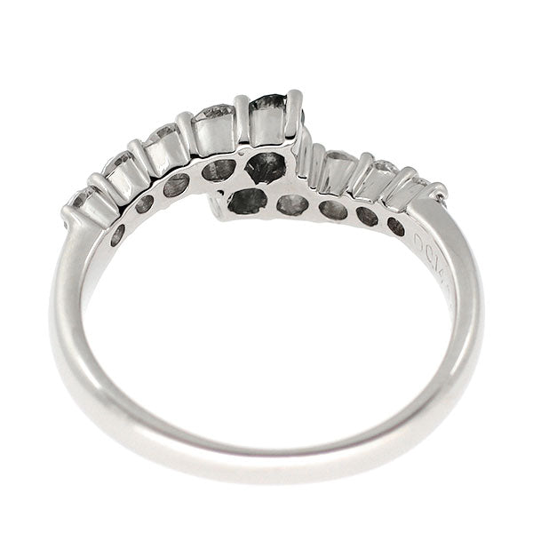 Pt900 トリートブルー ダイヤモンド リング 0.14ct D0.35ct