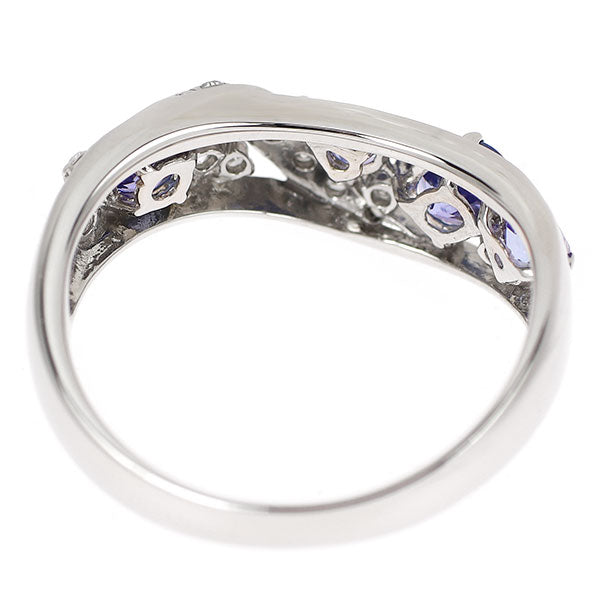 Pt900 タンザナイト ダイヤモンド リング 0.95ct D0.15ct