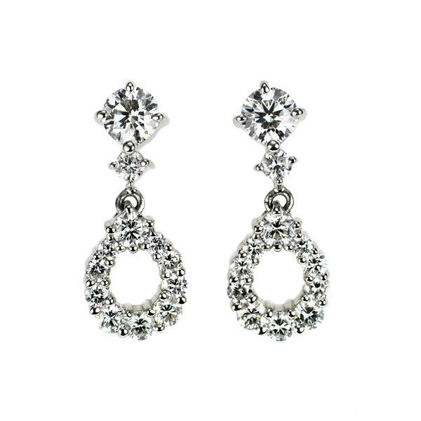 Pt900 ダイヤモンド ピアス 0.560ct D0.761ct