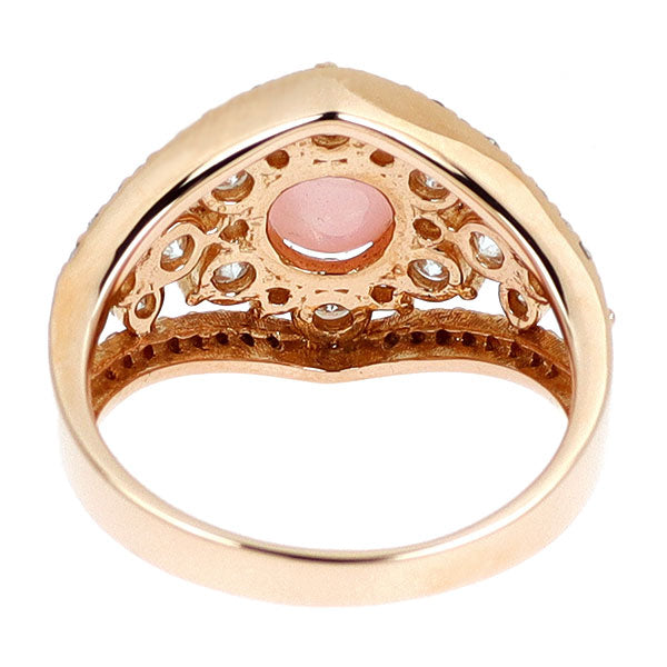 K18PG コンク 真珠/パール ダイヤモンド リング 1.71ct D1.13ct