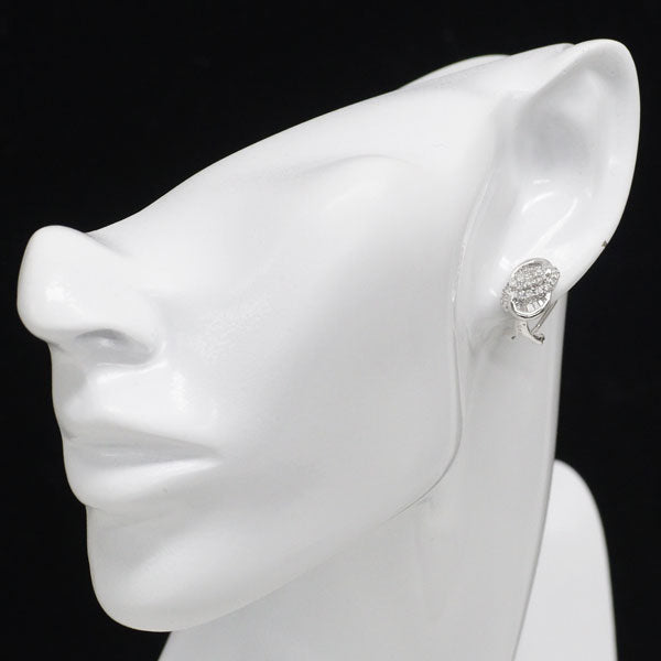 Pt850/ K18WG ダイヤモンド ピアス 0.80ct