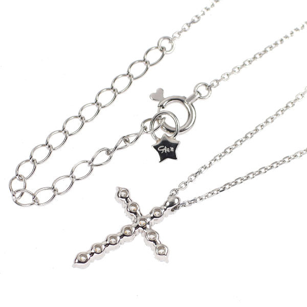スタージュエリー Pt950 ダイヤモンド ペンダントネックレス 0.30ct クロス