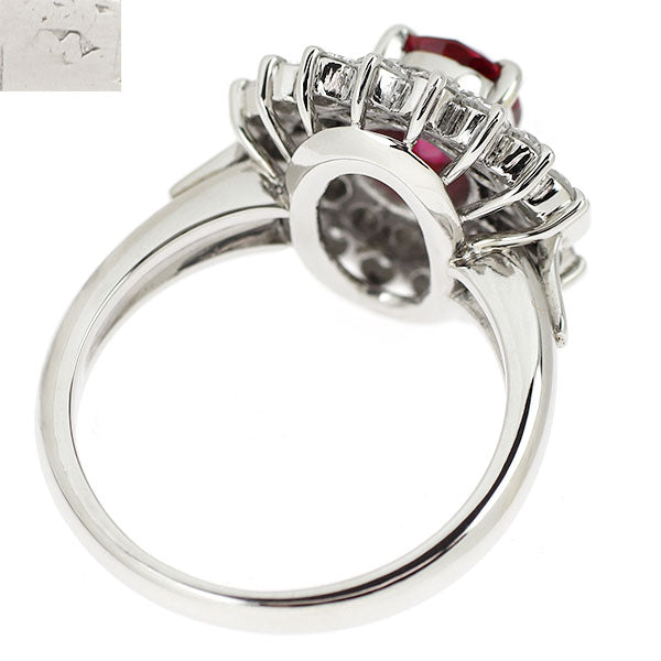 銀座ミワ Pt900 ルビー ダイヤモンド リング 1.46ct D1.215ct
