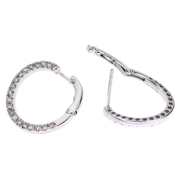 K18WG ダイヤモンド ピアス 0.50ct — セルビーオンラインストア