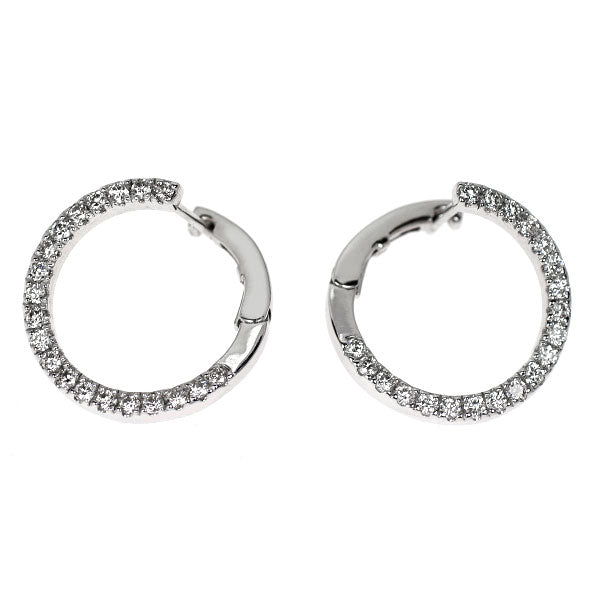 K18WG/ダイヤモンドピアス K18WG ダイヤモンド ピアス 0.50ct — セルビーオンラインストア