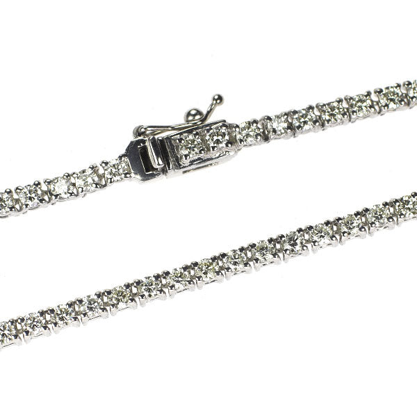 Pt850 ダイヤモンド テニス ネックレス 5.07ct