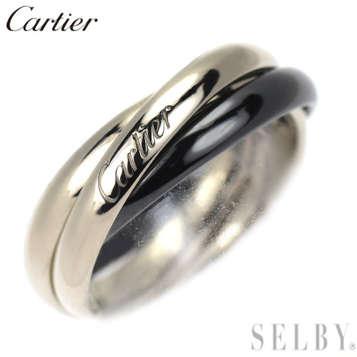 カルティエ セラミック/ K18WG リング トリニティ 57号 — セルビー