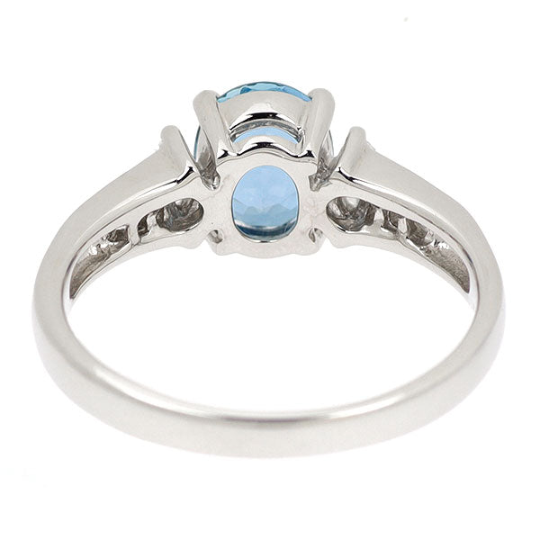 Pt900 アクアマリン ダイヤモンド リング 1.16ct 0.32ct