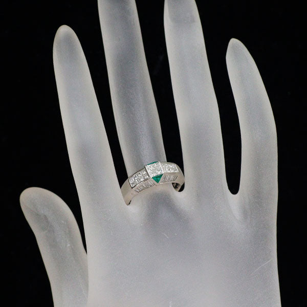 Pt900 ダイヤモンド エメラルド リング 1.45ct E0.20ct