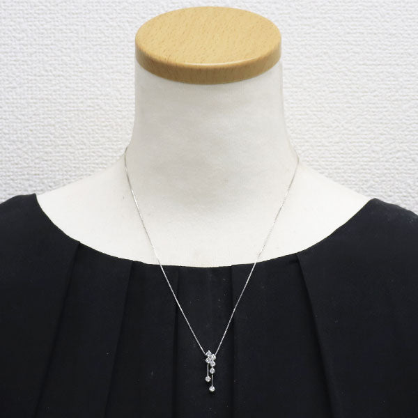 K18WG ダイヤモンド ペンダントネックレス