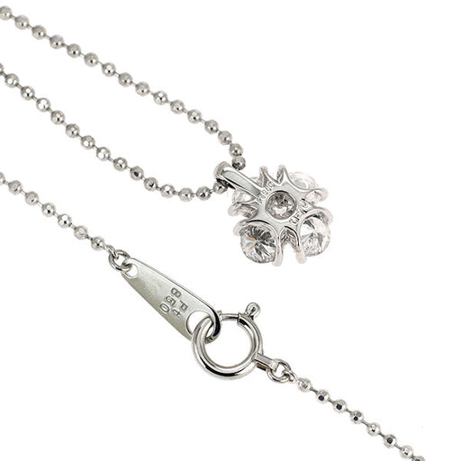 Pt900/ Pt850 ダイヤモンド ペンダントネックレス 0.70ct フラワー