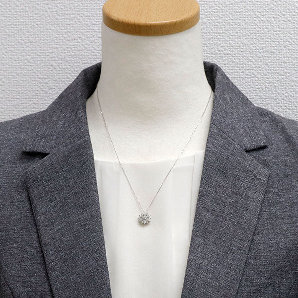 Pt950/ Pt850 ダイヤモンド ペンダントネックレス 0.47ct