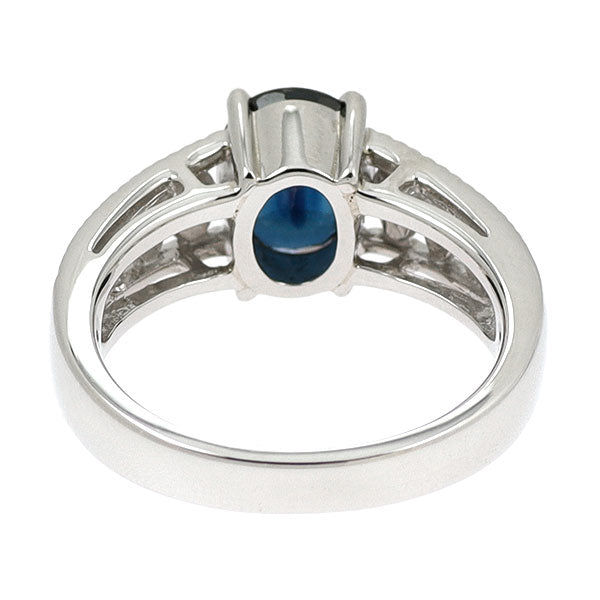 Pt900 サファイア ダイヤモンド リング 1.62ct D0.09ct