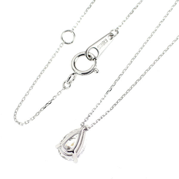 K18WG ペアシェイプ ダイヤモンド ペンダントネックレス 0.598ct E SI2