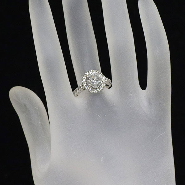 Pt900 ダイヤモンド リング 2.026ct H I2 Fair D0.85ct