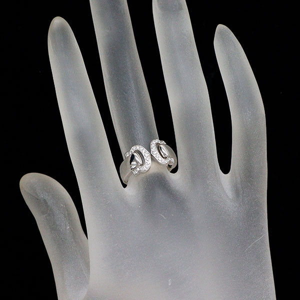 カルティエ K18WG ダイヤモンド リング 2C ブークルセ 49号