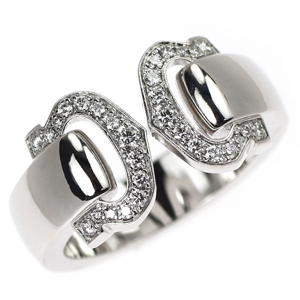 カルティエ K18WG ダイヤモンド リング 2C ブークルセ 49号