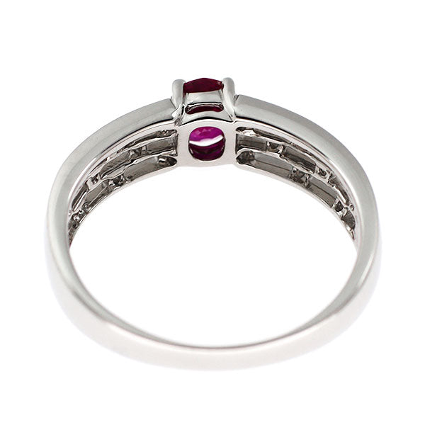 Pt900 ルビー ダイヤモンド リング 0.55ct D0.10ct — セルビー