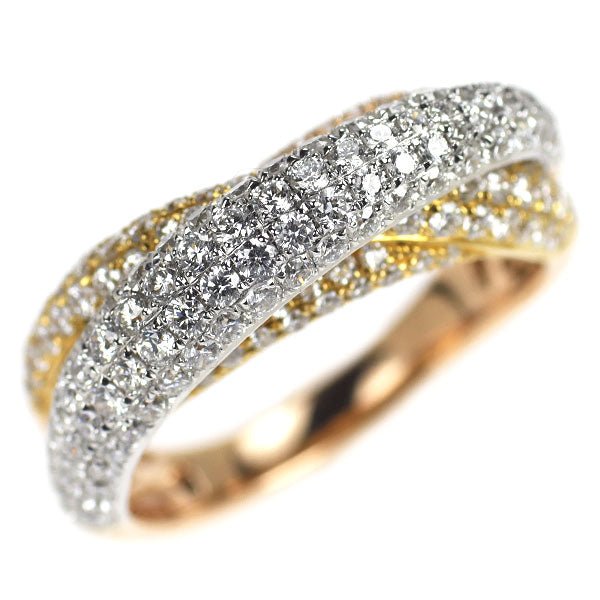 周大福 K18YG/WG/PG ダイヤモンド リング 2.210ct パヴェ