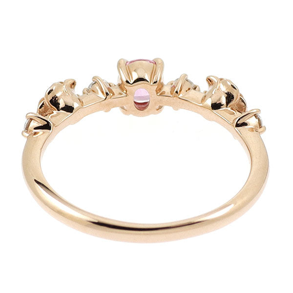 K18PG ピンクサファイア ダイヤモンド リング 0.31ct D0.11ct 薔薇 K18PG ピンクサファイア ダイヤモンド リング 0.31ct D0.11ct 薔薇