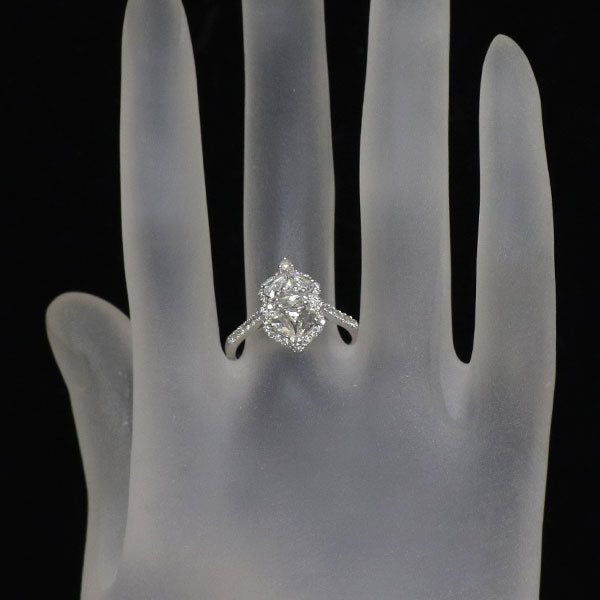 K18WG ローズカット ダイヤモンド リング 0.71ct D0.30ct