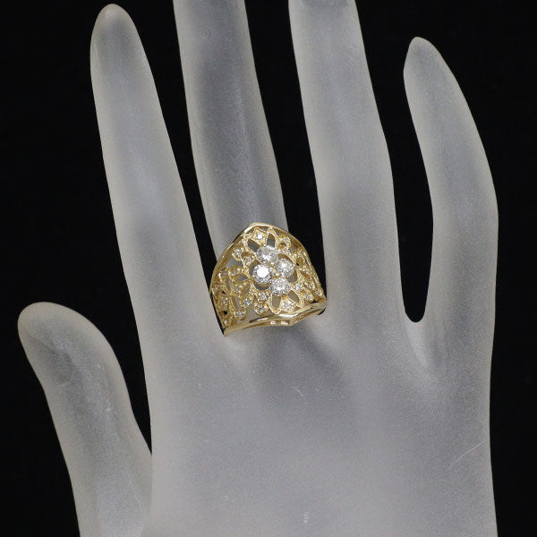 K18YG ダイヤモンド リング 0.746ct D0.26ct — セルビーオンラインストア